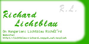 richard lichtblau business card